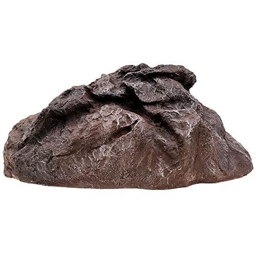 Forever Bamboo Artificial Rock Well Pump Cover for Landscaping Faux Rock for Decorating to Hide Pipe Fiberglass Boulder Cover Medium River Brown 12 in H x 20 in W x 30 in L - color: River Brown, size: Medium