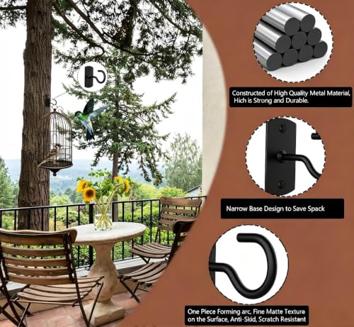 Ceiling Hooks for Hanging Plants 2Pack 2.5in,Wall Plant Hooks Black - color: Black, size: 2.5In 2Pack