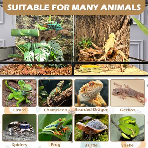 JMIATRY 4PCS Reptile Cork Bark 12x12 Inch Large Cork Bark Flats for Reptile | Natural Cork Background forTerrarium, Reptile Terrarium, DIY Background Climbing Wall, Gecko Snake Vivarium Decor