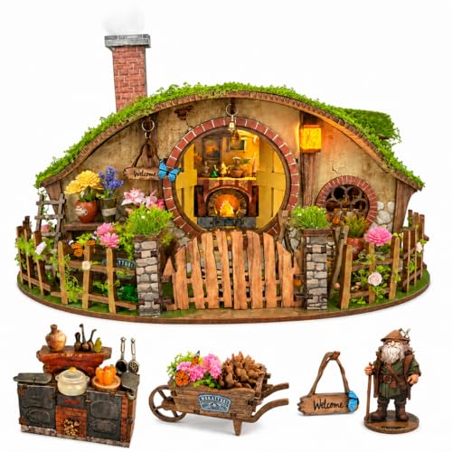 Spilay DIY Miniature House Kit for Adults, Miniature Dollhouse Kit - color: Magic Ring House