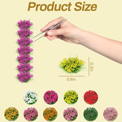 Potanro70pcs Miniature Flowers Cluster,Mini Flowers Self Adhesive.