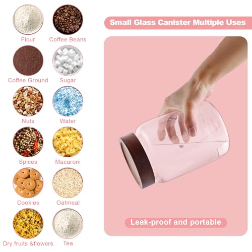 40 oz Glass Jars with Airtight Lid Spice Herb Jar Glass Coffee Ground Canister Clear Food Storage Jar for Sugar Cookies Tea Bean Spice Bath Salts (1200ml/40oz-2pack-A) - color: 1200ml/40oz-2pack-A
