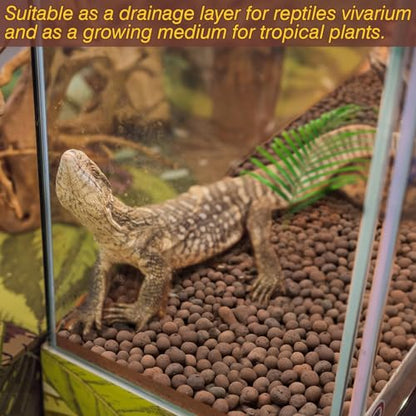 ZeeDix 10 LBS Leca Clay Balls for Reptile & Terrarium Substrate - color: 10LBS