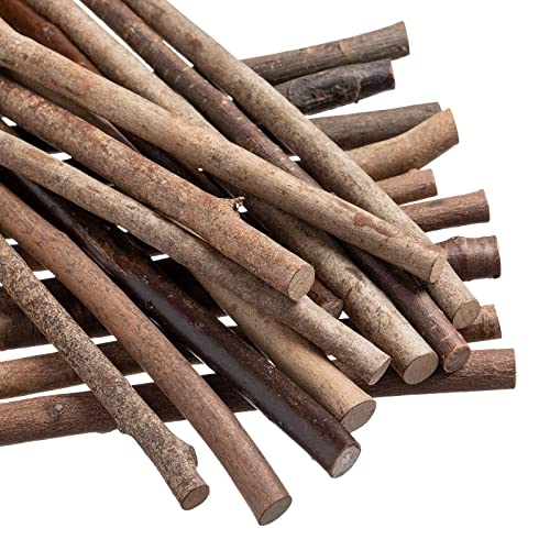 Craft Sticks Twigs Crafting Natural Wood Log Sticks DIY Cuttable Rustic Christmas Home Wall Decoration Length 9.84 in/10 PCS (Pack of 3) - size: 40PCS(0.35-0.47 inch) (Pack of 3)