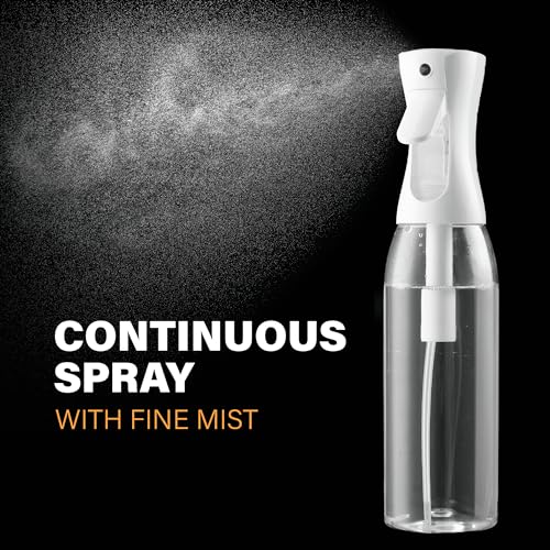 SUPER+ 2 pack continuous spray bottle for hair - 17 OZ Ultra Fine Mist Sprayer | water spray bottle for hair mister spray bottle | hair spray bottles For Hairstyling, Cleaning, Salons (2pk 17oz) - size: (2-Pack) - 17 Oz