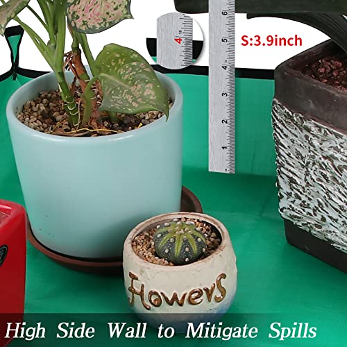 Azureblue Plant Repotting Mat for Indoor Plants Potting Soil Mix, Waterproof Plant Repotting Tray, Potting Mat Gardening Tray for Indoor Potting Succulents Cactus Orchid Pots, Garden Gift(26.8"x26.8") - size: Small 26.8 x 26.8"