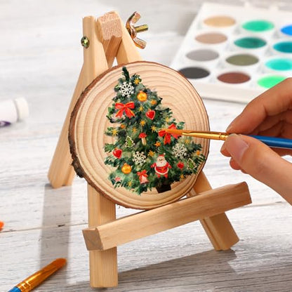 Giegxin 15 Pcs Unfinished Wood Slices for Centerpieces Baby Shower Wedding Party Centerpieces Woodland DIY Circles Crafts Wedding Table Decor Ornament(3.5-4 Inch) - size: 3.5-4 Inch