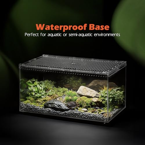 AZV Escape Proof Tarantula Enclosure,Polycarbonate Hermit Crabs Tank Large - size: Large(11.81*7.87*5.90inch)