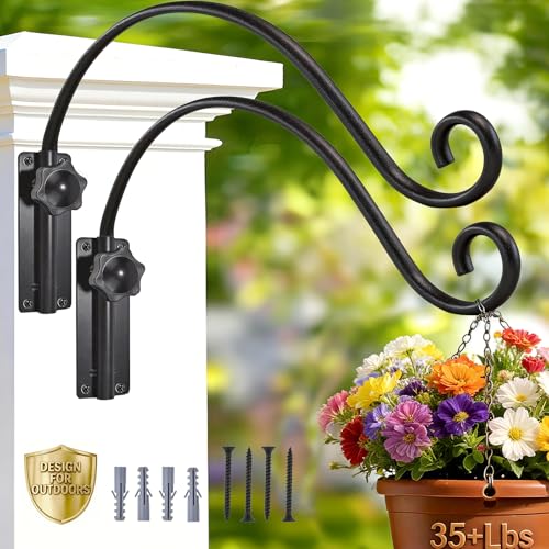16 Inch Swivel Plant Hangers Bracket, 2 Pack Bird Feeder Hangers - size: Swivel-16“ 2Pack