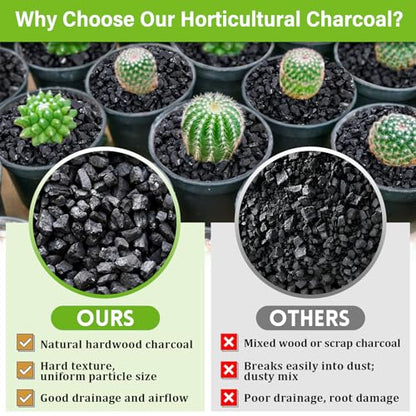Legigo 8 QT Horticultural Charcoal- Natural Biochar Soil Amendment - size: 8 QT