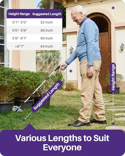 Kekoy 44 Inch Grabber Reacher Tool for Seniors, Foldable Reacher Grabbers Pickup Stick with Anti-Slip 360° Rotating Jaw, 4" Wide Extended Claw with Magnet for Disabled, After Surgery Recovery - size: 44 Inch of 1 Pack