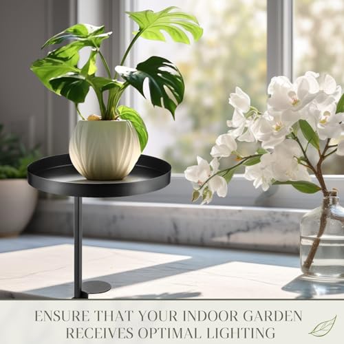 Teenyyou 2 Pcs Window Sill Plant Shelf 7.9''D x 14.2''H Adjustable Window Shelf Windowsill Clamp Tray for Indoor Plants Metal Windowsill Extension Tray Planter Floating Shelves for Indoor Outdoor - size: 7.9''D x 14.2''H