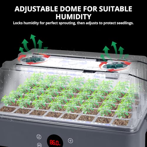 Sondiko Seed Starter Tray with Grow Light, Heated Seed Starter Kit
