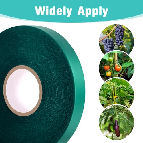 Prudiut 1500Ft Plant Tape, 1/2" Stretch Garden Tie Tape Roll, Plant Ribbon(10 Rolls) - size: 0.5in/1500ft