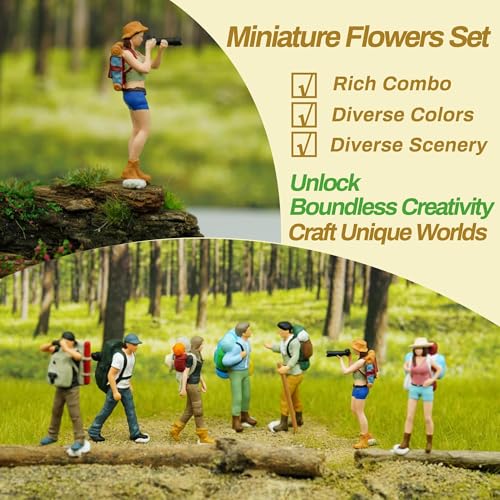 Potanro70pcs Miniature Flowers Cluster,Mini Flowers Self Adhesive.