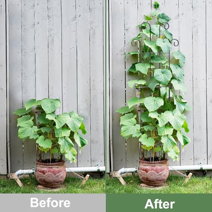 Coomin 32.6in Monstera Plant Support, Plant Trellis Indoor 2P | Garden Trellis for Climbing Plants, Metal Trellis for Potted Plants Pothos Plant Climber Support - size: 32.6in/2p