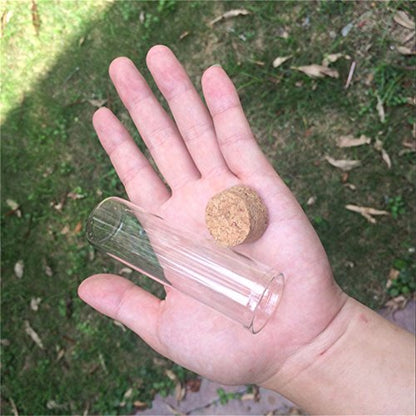 30x100mm 50ml Glass Bottles Vials Jars Test Tube With Cork Stopper Empty Glass Transparent Clear Bottles 12pcs (12, 50ml-30x100mm) - size: 50ml-30x100mm
