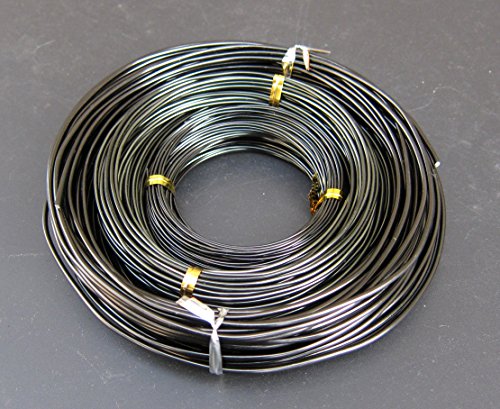 150Feet Anodized Aluminum Bonsai Training Wire 3-Size Starter Set, Multipurpose Crafting DIY Wires Ties - 1.0mm, 1.5mm, 2.0mm(Each 50Ft), Easy Bending Cutting, Quality Alu Tie Wire 3 Size Pack (Black)
