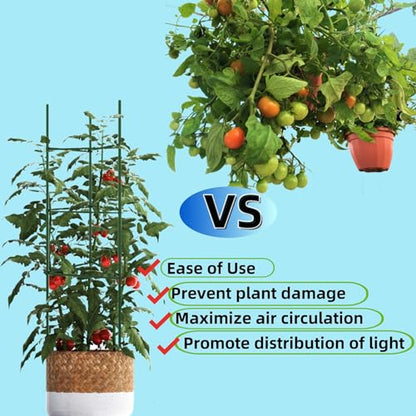 36PCS Plant Stake Arms for Tomato Cage，Expandable 11.8" Plant Supports Trellis Connector Clips for 11mm Garden Plants Stakes Stand Outdoor/Indoor - size: 36 PCS