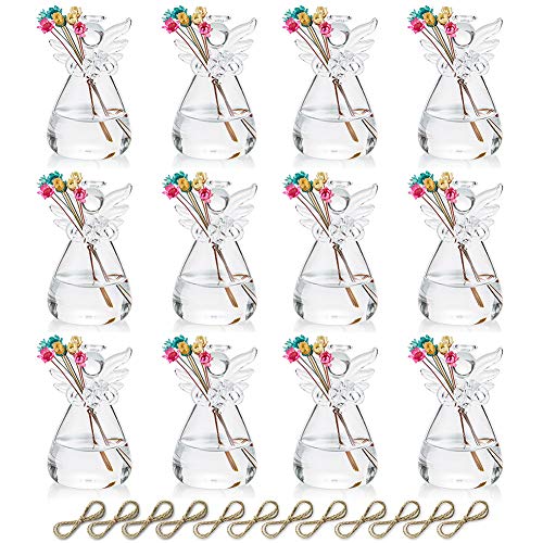 Sziqiqi Glass Guardian Angel Hanging Bud Vase, Plant Containers, 12Pcs - size: 12pcs