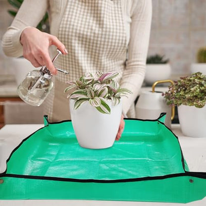 FANTIAN Repotting Mat for Indoor Plants, 29.5" X 39.4" Waterproof Succulent Potting Mat, Foldable Reusable Soil Change Mat Gardening Planting Mat - Gifts for Plant Lovers - size: 29.5" X 39.4"