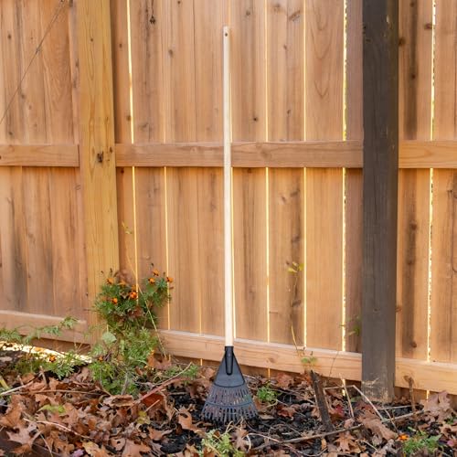 8-inch Wooden-Handled Polyester Shrub and Leaf rake
