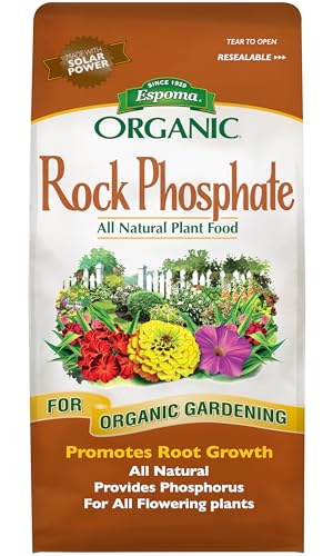 Espoma Rock Phosphate – 7.25 lb Organic Plant Fertilizer for Outdoor Flower Or Vegetable Gardens – Promotes Blooming & Root Growth – for Use On All Plants