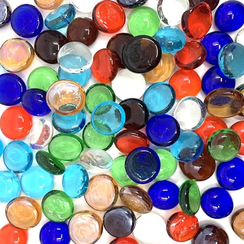 CYS EXCEL 5 LBS Assorted Mix Colors Glass Beads for Vases Flat Marble Gemstone Beads Vase Fillers Aquarium Decor Rocks Floral Centerpieces Stones Mosaic Pebbles - color: Assorted Mix Colors