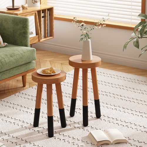 Wood Plant Stand, Indoor Plant Holder, Wooden Pot Stand for Plants - color: 18" Tall Black
