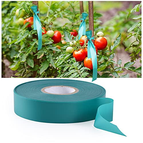 TELENT OUTDOORS 4 Rolls Stretch Tie Tape, 1” Wide 200FT Reusable Garden Plant Ties Green Tapes for Plants, Thick Garden Vinyl Stake Ribbon for Branches Flowers Tomatoes Indoor Outdoor Greenhouse - size: 800FT