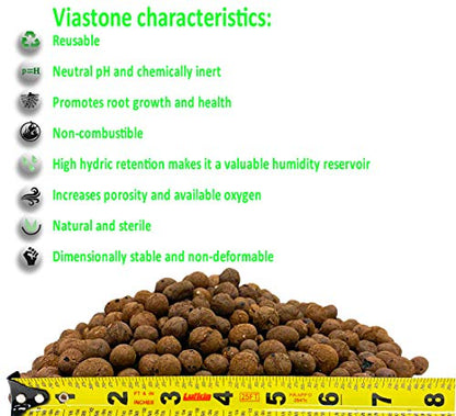 Viagrow Viastone, Expanded Clay Pebbles (2 Liter, 1 Pack)