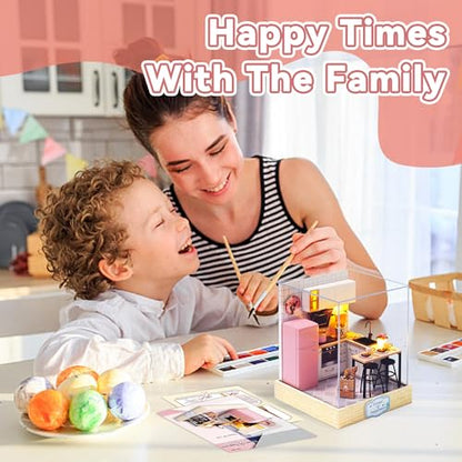 Flever Dollhouse Miniature DIY House Kit Creative Room with Furniture for Romantic Artwork Gift (Taste of Life) - color: Taste of Life