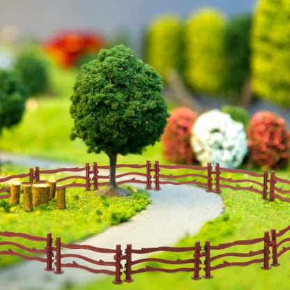 Toyvian Fence Model Toy Mini Decorative Fence Ornament with Buckle Connection DIY Accessories for Garden Flowerbed Farm Patio Lawn Decor Kids Role Play and Tabletop Display