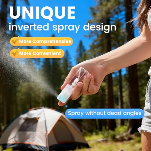 4 Pack Refillable Spray Bottle, Reversible Small Empty Spray Bottle with Fine Mist, Leak Proof - for Cleaning Solutions, Mosquito prevention, Face & Hair Mist - 4pk 0.68 OZ / 20 ML - color: Grey, size: 0.7 Ounces