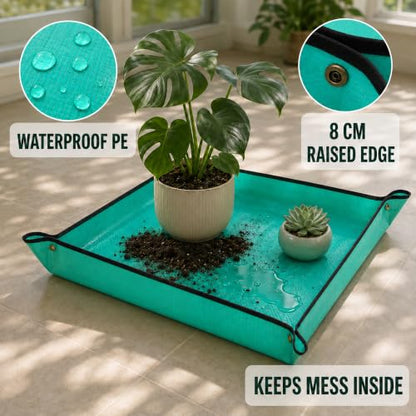 Repotting Mat for Indoor Plants, Poting Mat for Bonsai, PE, 39.4" - size: 1XL(39.4 x 39.4")