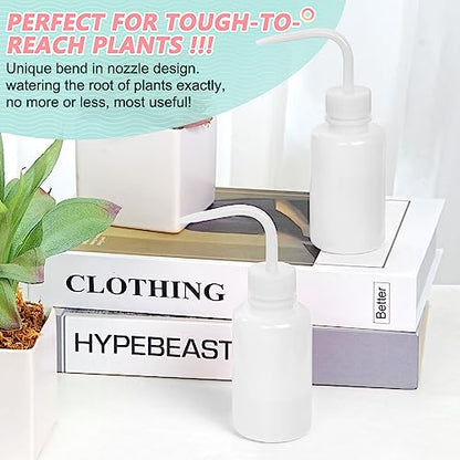 Valchoose Professional 2PCS 150ML Lash Water Bottle Squeezer, 5.1oz Tattoo Wash Bottle No Need to Squeeze Hard, Easy to Carry Plastic Wash Bottle for Eyelashes, Cleaning(Translucent White) (Pack of 2) - color: White, size: 2x150ml (Pack of 2)