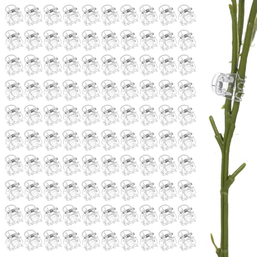 100Pcs Plant Clips Orchid Clips, Clear Plant Clip
