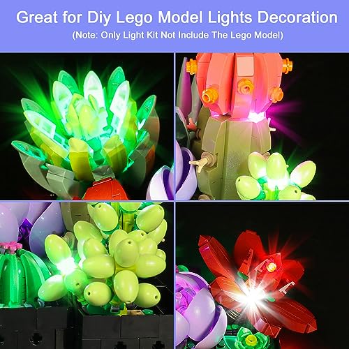 Upgraded Light Kit Compatible with Lego Succulents Artificial Plants Set, Lights Decoration Compatible with Lego 10309 (Model Not Included) - style: Classic Version Light Kit