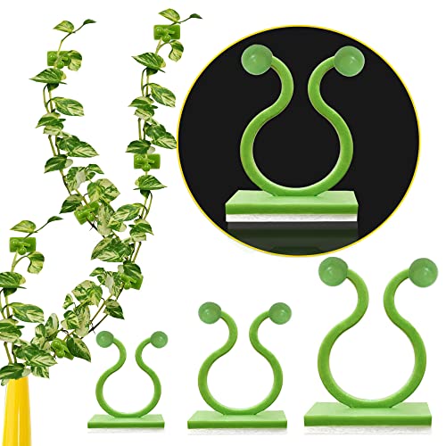 Plant Clips-Plant Climbing Wall Fixture Clips 110PCS, Invisible Clips For Climbing Plants，Self-Adhesive plant wall clips For Plant Support, Sticky Plant Fixture Clips Plant Holder For Pothos - size: Green clip