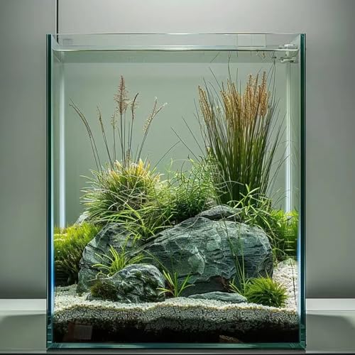 Vimvins 2 Gallon Glass Fish Tank, Easy to Maintain Small Aquarium for Betta/Snails/Shrimp and Aquatic Planting. - size: 2 Gallon