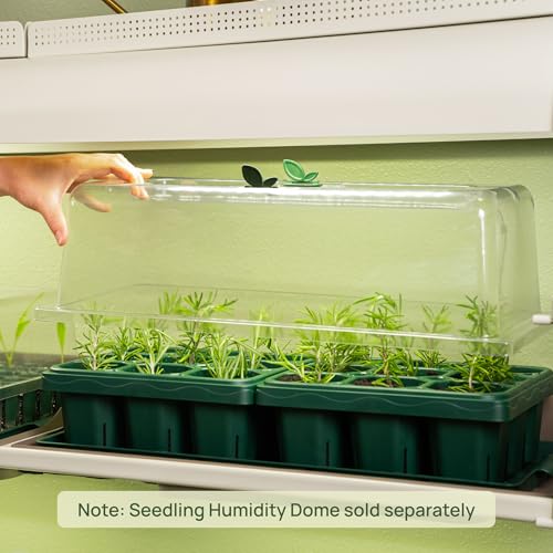 Vego garden Giga Seedling Trays - 16 Pack, 9-Cell UV-Resistant Reusable Starter Trays for Greenhouse/Garden (No Lids) - size: 16 Packs, style: 9 Cells Giga Size