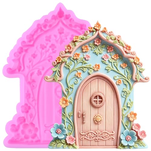 Fairy Garden House Silicone Molds Home Door Fondant Mold