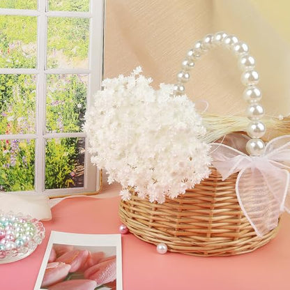300 PCS Dried Flowers Brazilian White Small Starflower Flowers Mini Dried Flower Bouquet Daisies Mini Chamomile Flower Bouquet for Flower Arrangement Wedding (Snow-White) - color: Snow-white