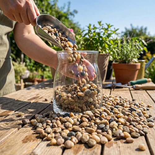 Royal Imports River Rocks, Aquarium Gravel – Natural 0.5"- 0.75" - 30 lbs | Decorative Ornamental Vase Filler Pebbles for Potted Plants, Terrariums, Vases, Succulents, Fish Tank Gravel, DIY & Crafting - size: Small - 30 lbs, style: Natural
