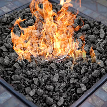 Onlyfire 10Lbs Black Lava Rock for Fire Pit/Fireplace/Gas Grill/Landscaping - color: Black, size: 0.8-1.2 inch