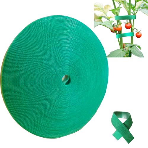Plant Tape for Supporting Plants - 1/2" x 66ft Reusable Soft Garden Tie | Easy Cut Adjustable tie Plant Straps for Tomato, Monstera, Climbing Vines, Trellis ,Moss Poles Support
