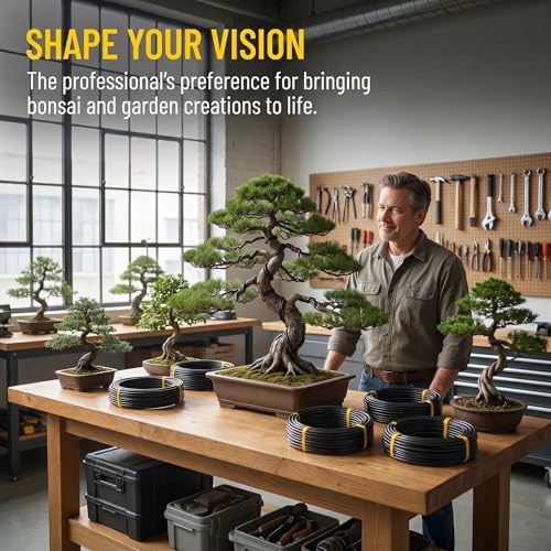 9 Rolls 147ft Anodized Aluminum Bonsai Training Wire Indoor Bonsai Trees