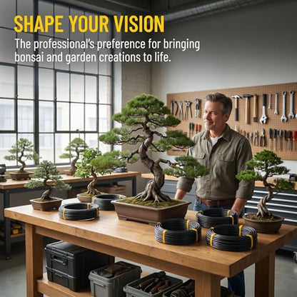 9 Rolls 147ft Anodized Aluminum Bonsai Training Wire Indoor Bonsai Trees