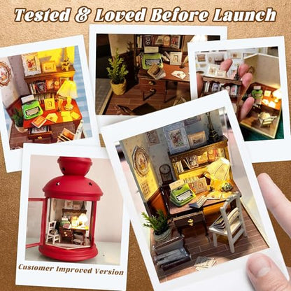 Flever Dollhouse Miniature DIY House Kit Creative Room with Furniture for Romantic Valentine's Gift (Elegant Studio) - color: Elegant Studio