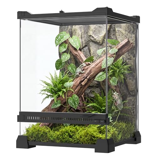 3 Gallon Fully Assembled Glass Reptile Enclosure, 8"x 8" x 12" - size: 8"Lx8"Wx12"H